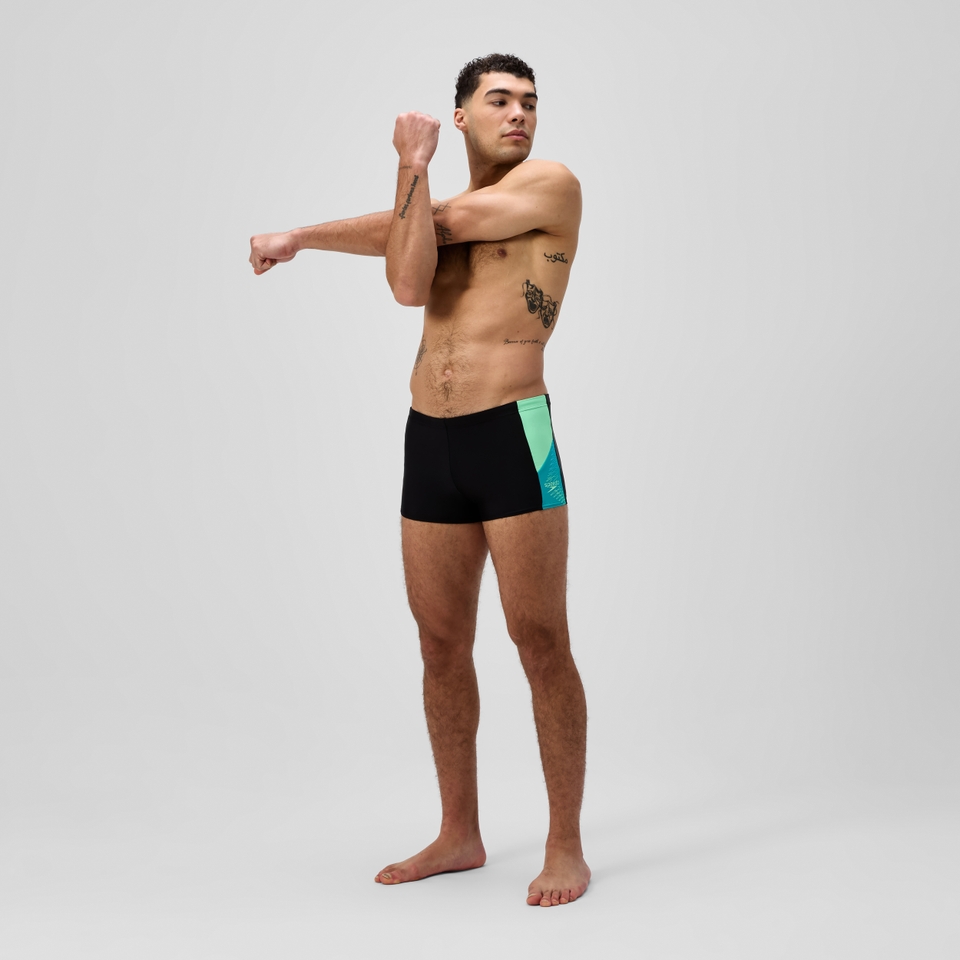 Boxer de bain Homme Dive noir/turquoise