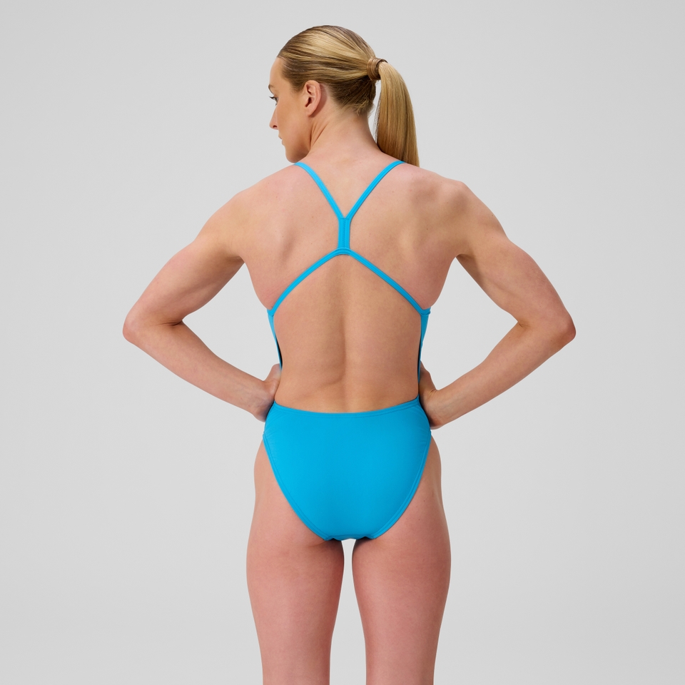 Maillot de bain Femme Club Training V-Back 2.0 uni bleu