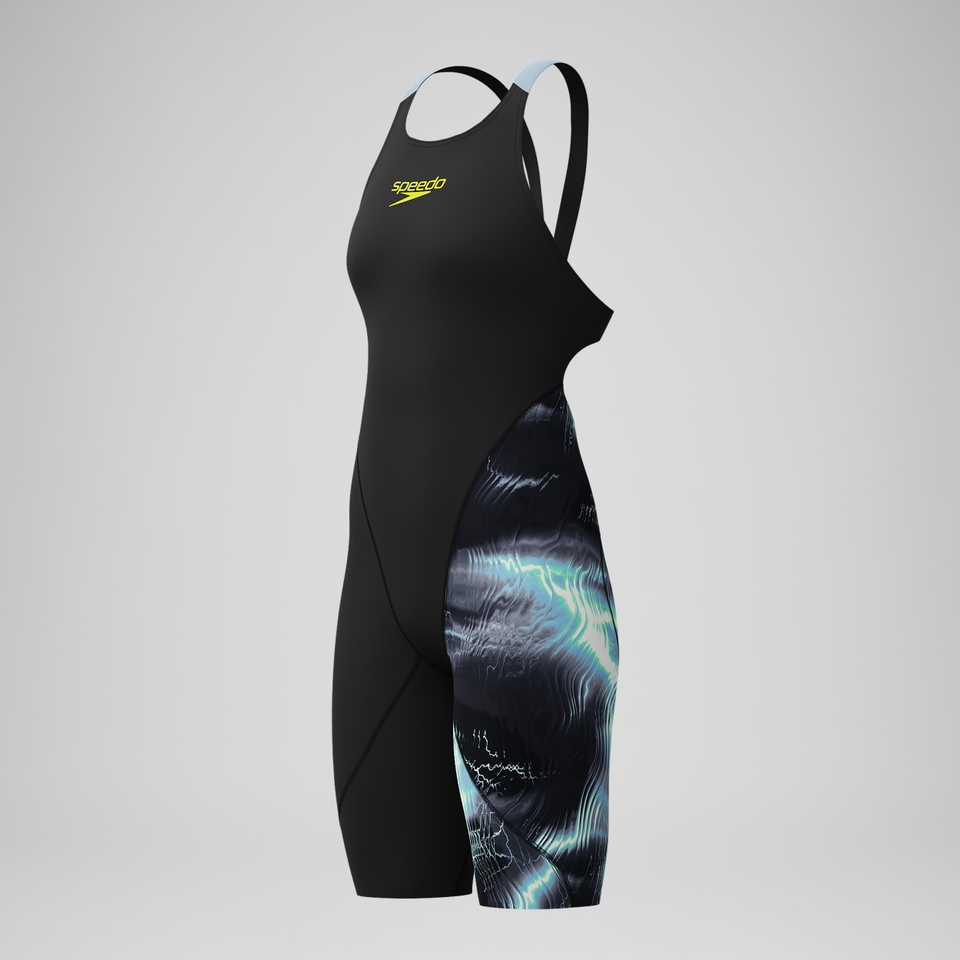 Girls Fastskin LZR Ignite Kneeskin Black/Grey