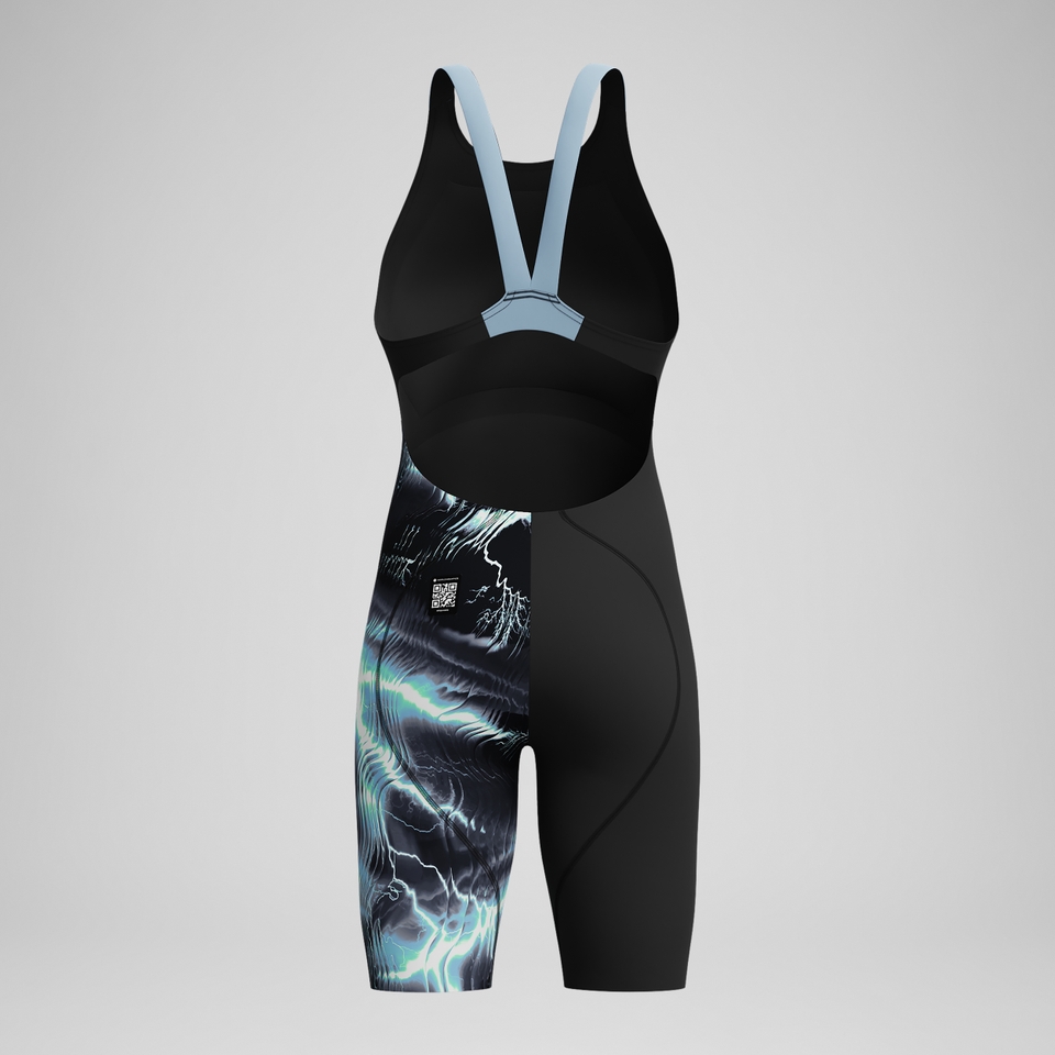 Girls Fastskin LZR Ignite Kneeskin Black/Grey
