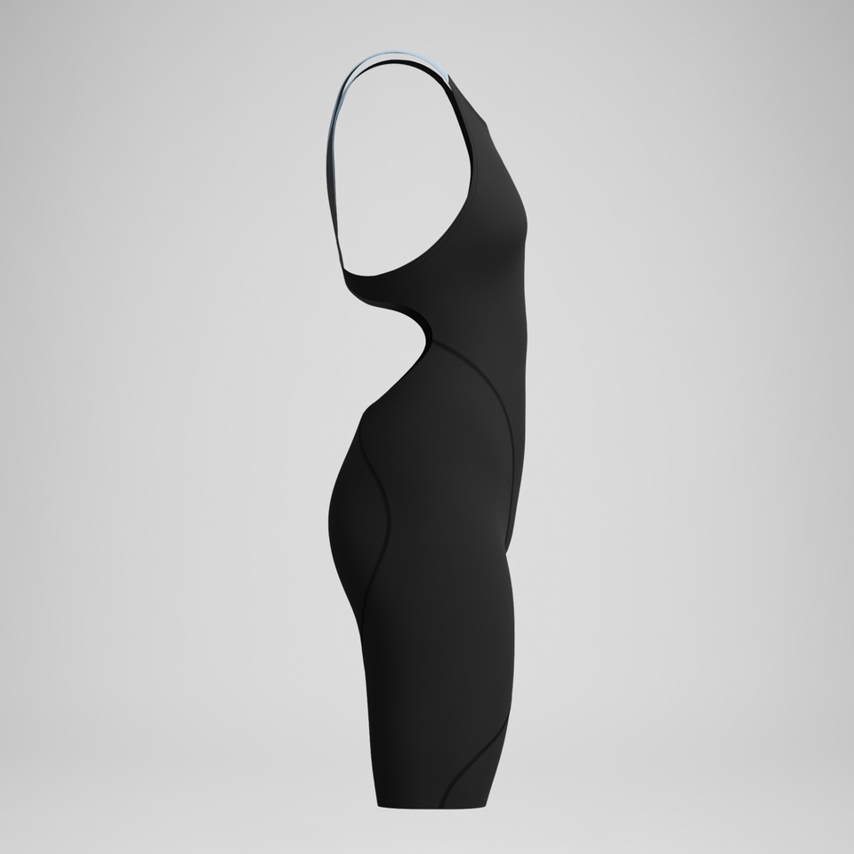 Girls Fastskin LZR Ignite Kneeskin Black/Grey