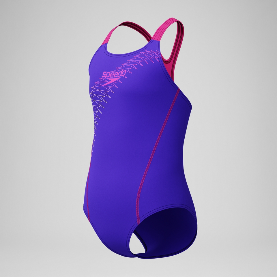 Maillot de bain Fille Medley Logo Medalist violet/rose