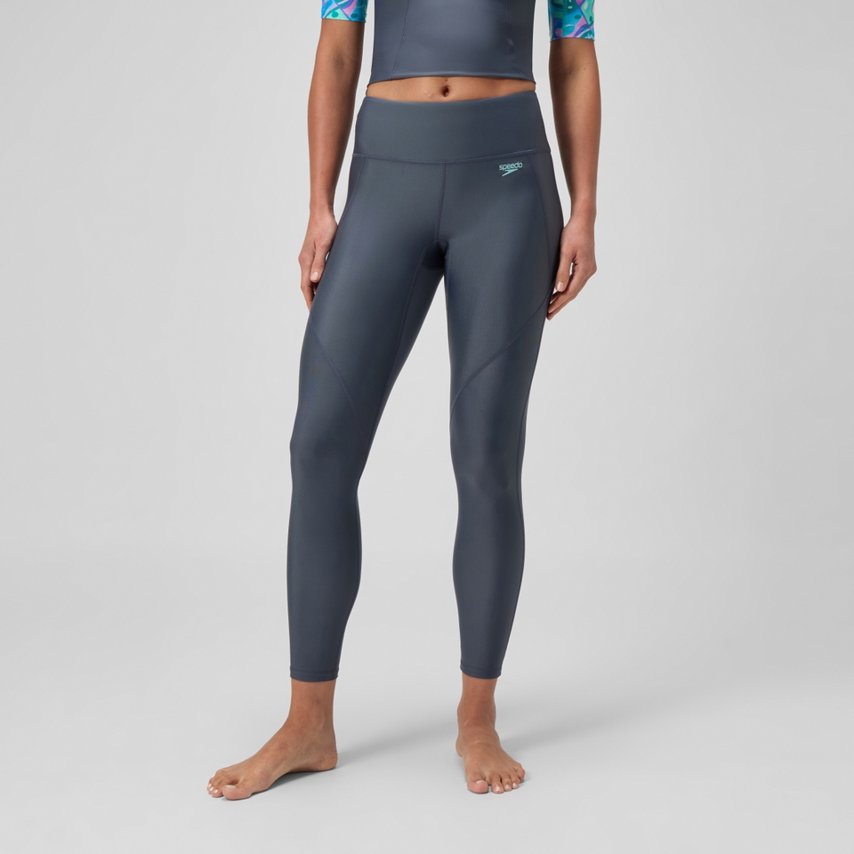 Damen Solid Panel Leggings Grau