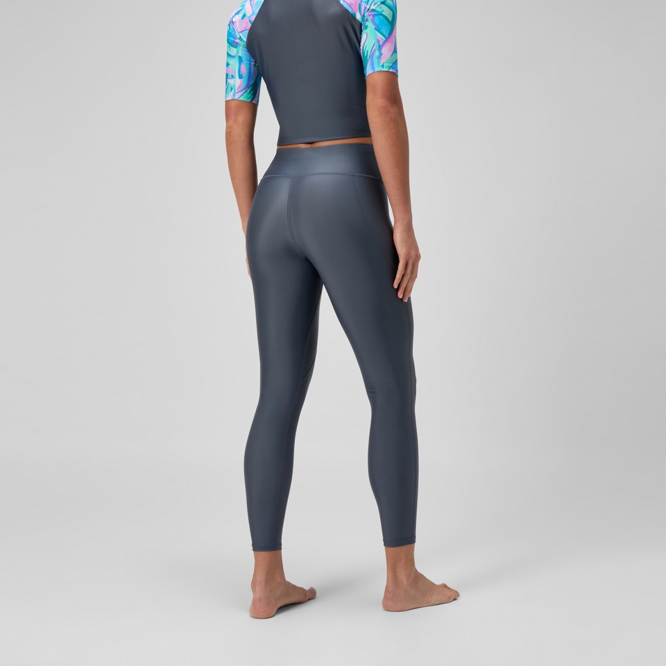 Damen Solid Panel Leggings Grau