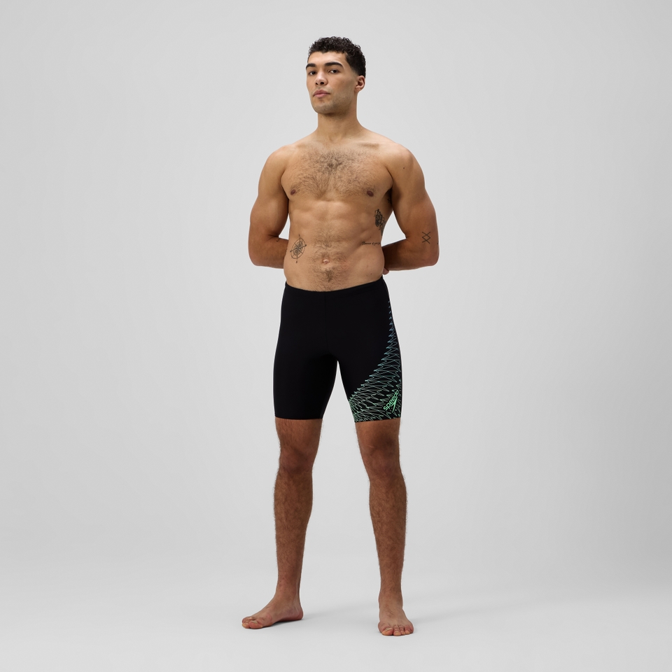 Men's Medley Logo Jammer Black/Green
