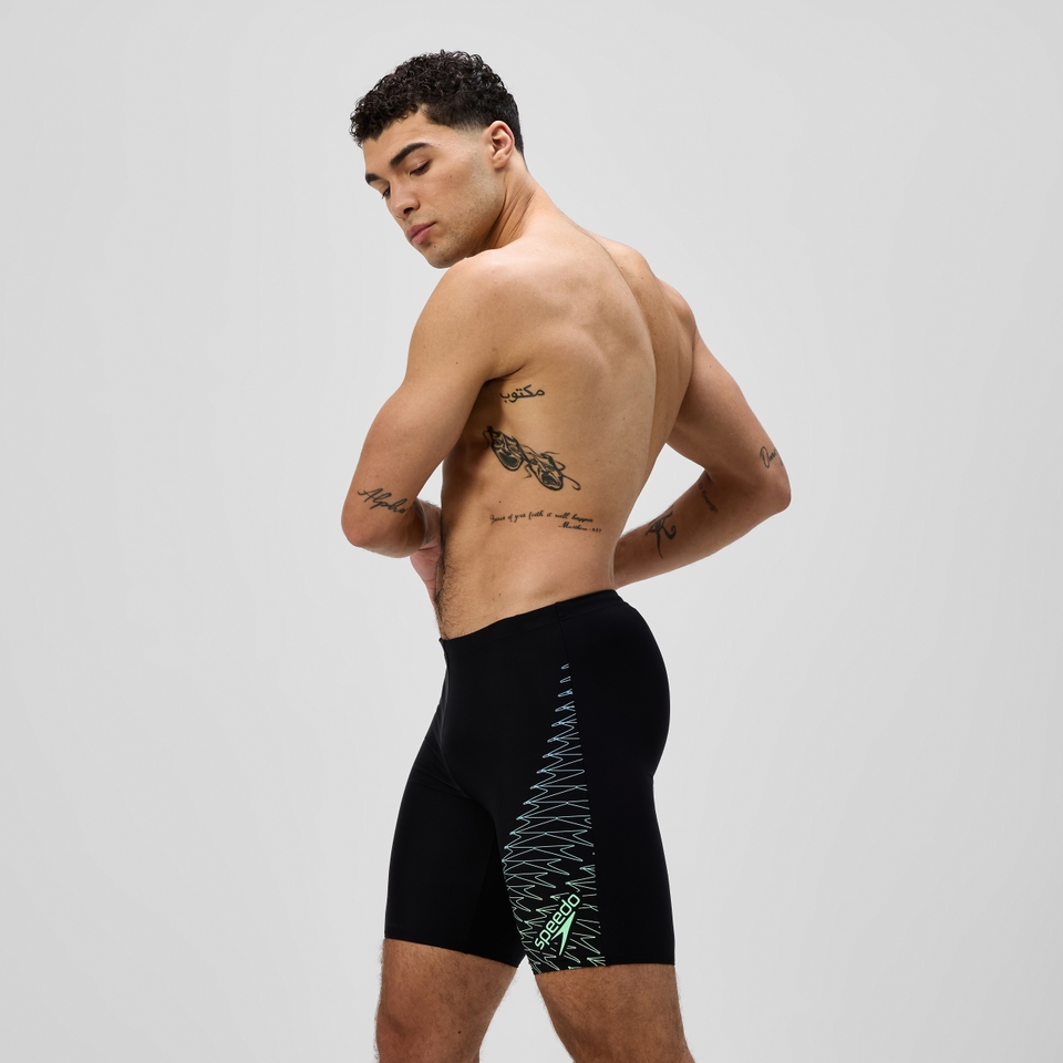 Men's Medley Logo Jammer Black/Green