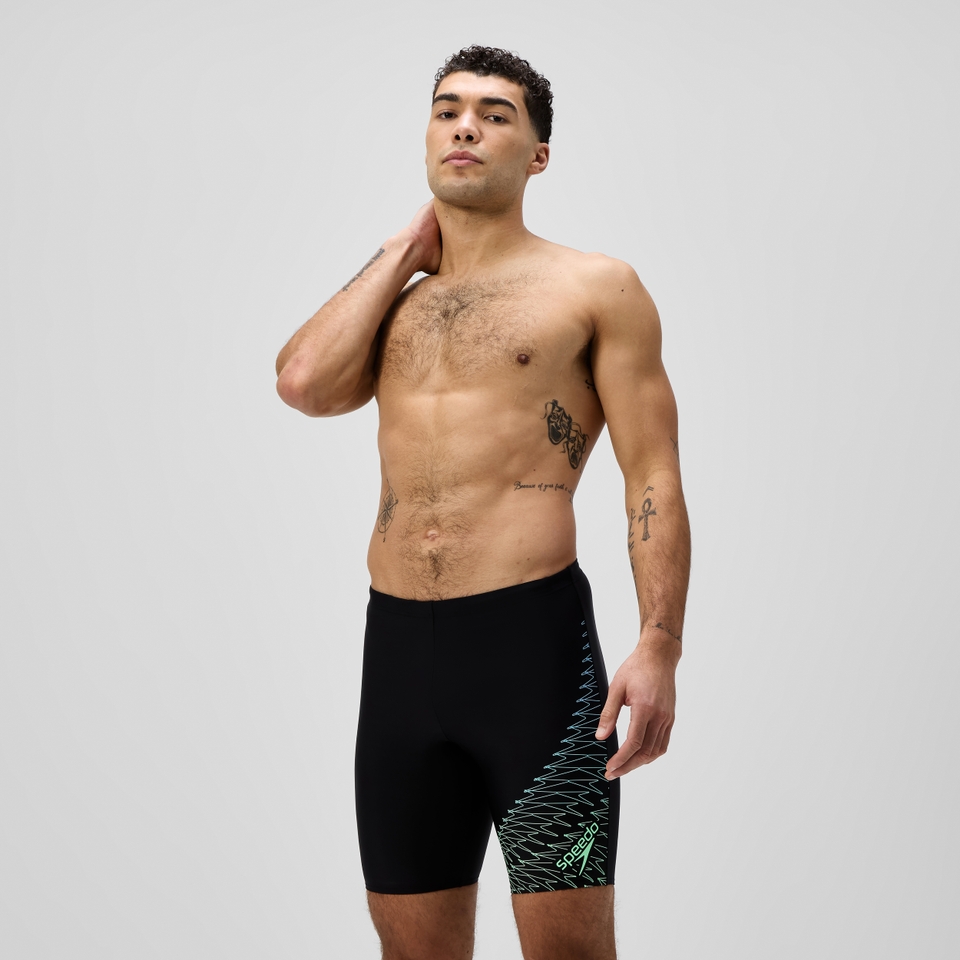 Men's Medley Logo Jammer Black/Green
