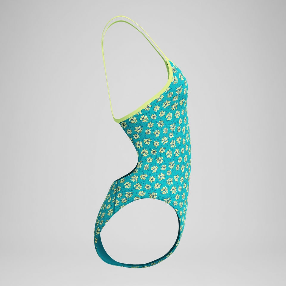 Women's Club Training Printed Turnback One Piece Green