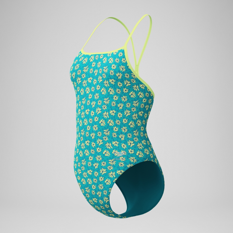 Women's Club Training Printed Turnback One Piece Green