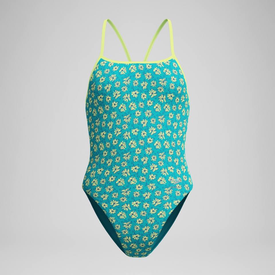 Women's Club Training Printed Turnback One Piece Green