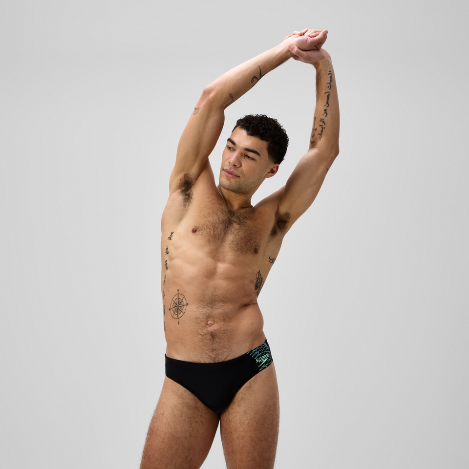 Men's Medley Logo 7cm Brief Black/Green