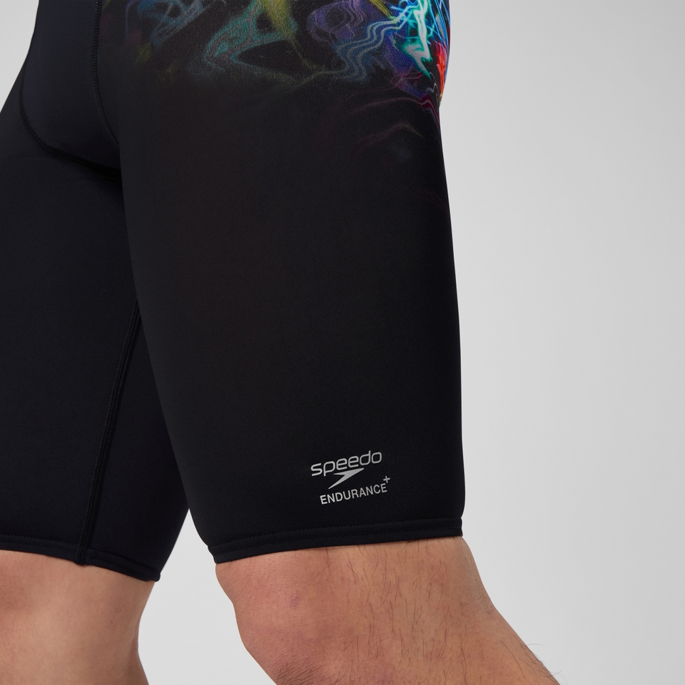 Herren Club Training Schwimmhose mit Print Schwarz/Grün