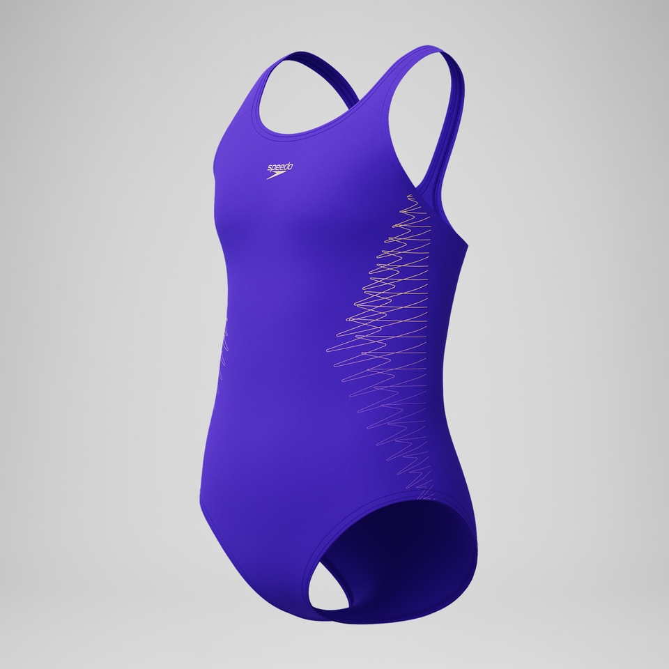 Girls Placement Muscleback Swimsuit Purple/Pink