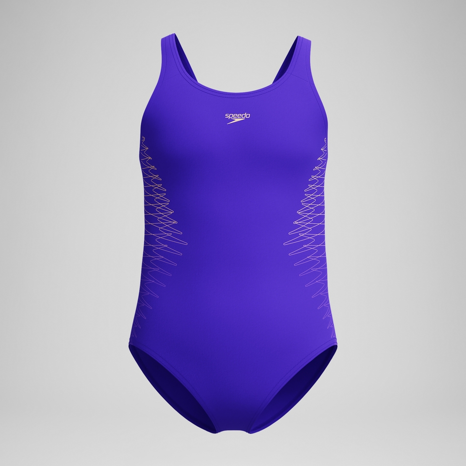 Girls Placement Muscleback Swimsuit Purple/Pink
