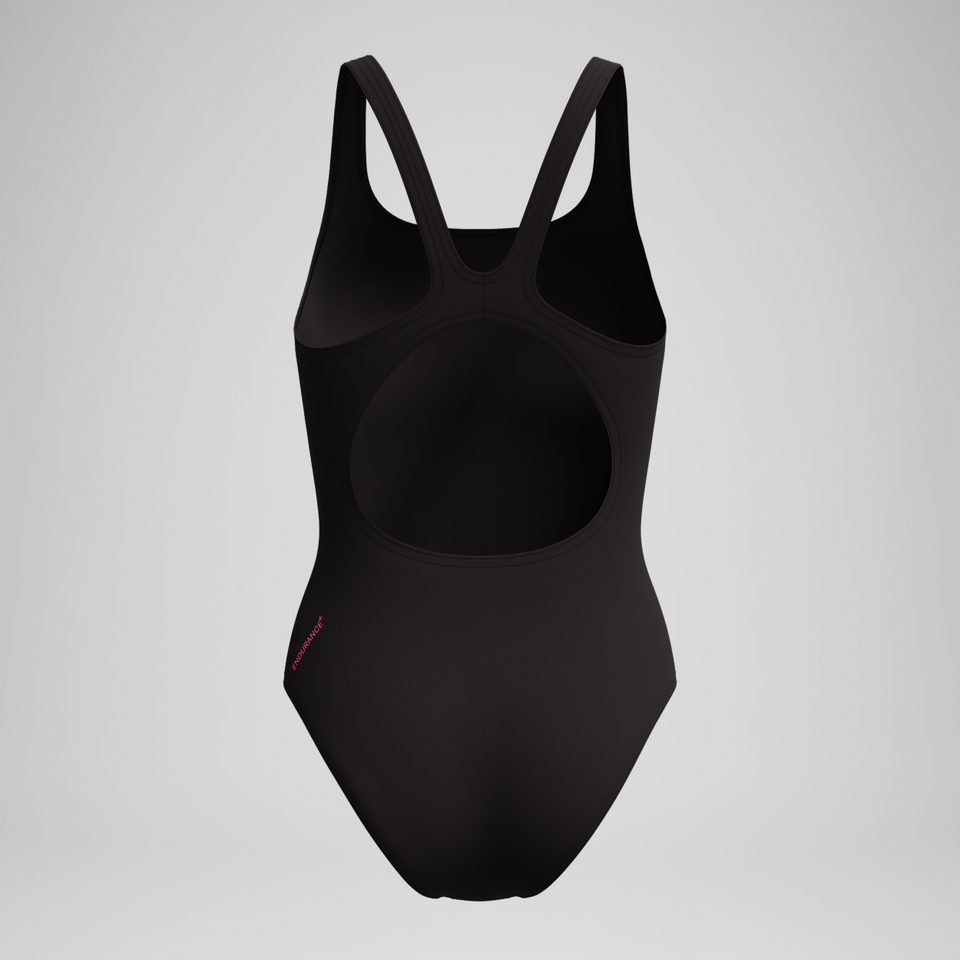 Women's Placement Muscleback Swimsuit Black/Orange