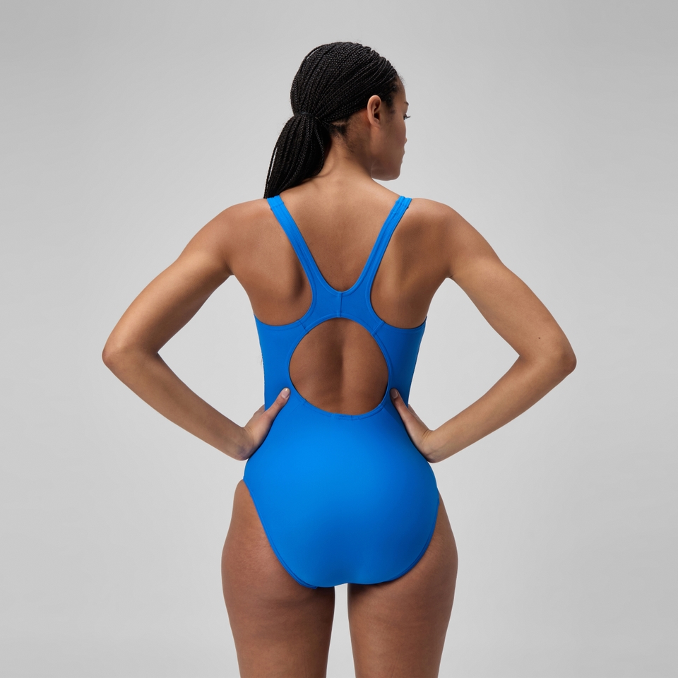Women's Placement Muscleback Swimsuit Blue