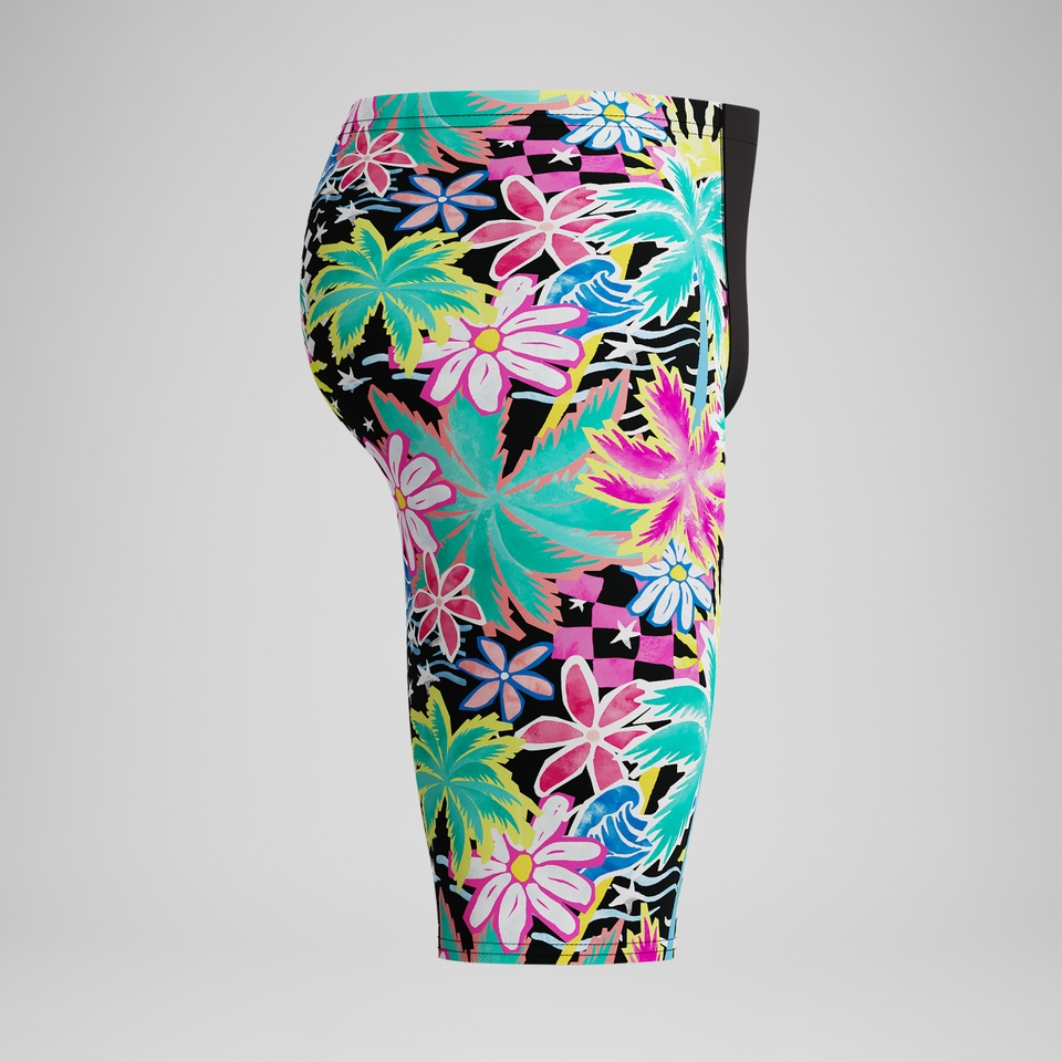 Herren Club Training Schwimmhose mit Print Schwarz/Grün
