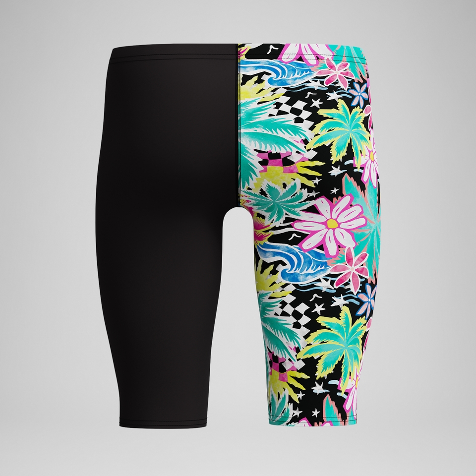 Herren Club Training Schwimmhose mit Print Schwarz/Grün