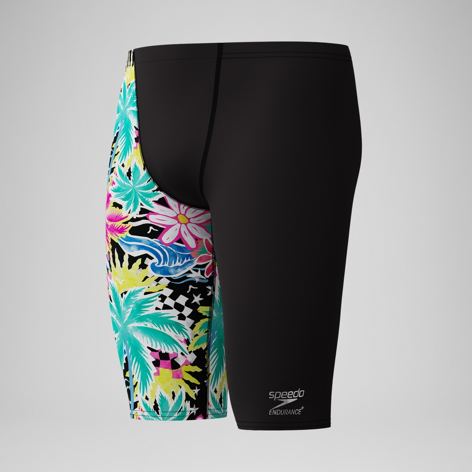 Herren Club Training Schwimmhose mit Print Schwarz/Grün