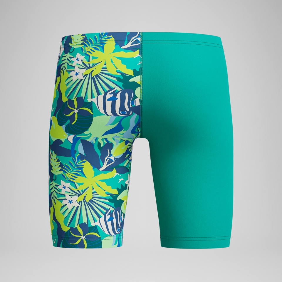 Jungen Schwimmhose mit Allover-Print Türkis