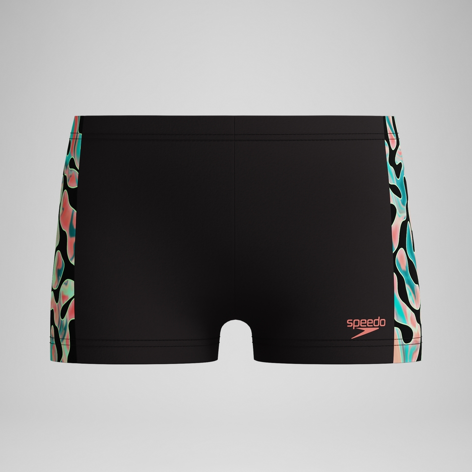 Boys Panel Aquashort Black/Orange