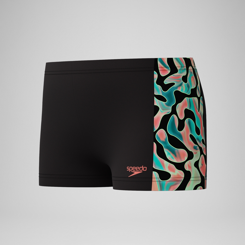 Boys Panel Aquashort Black/Orange
