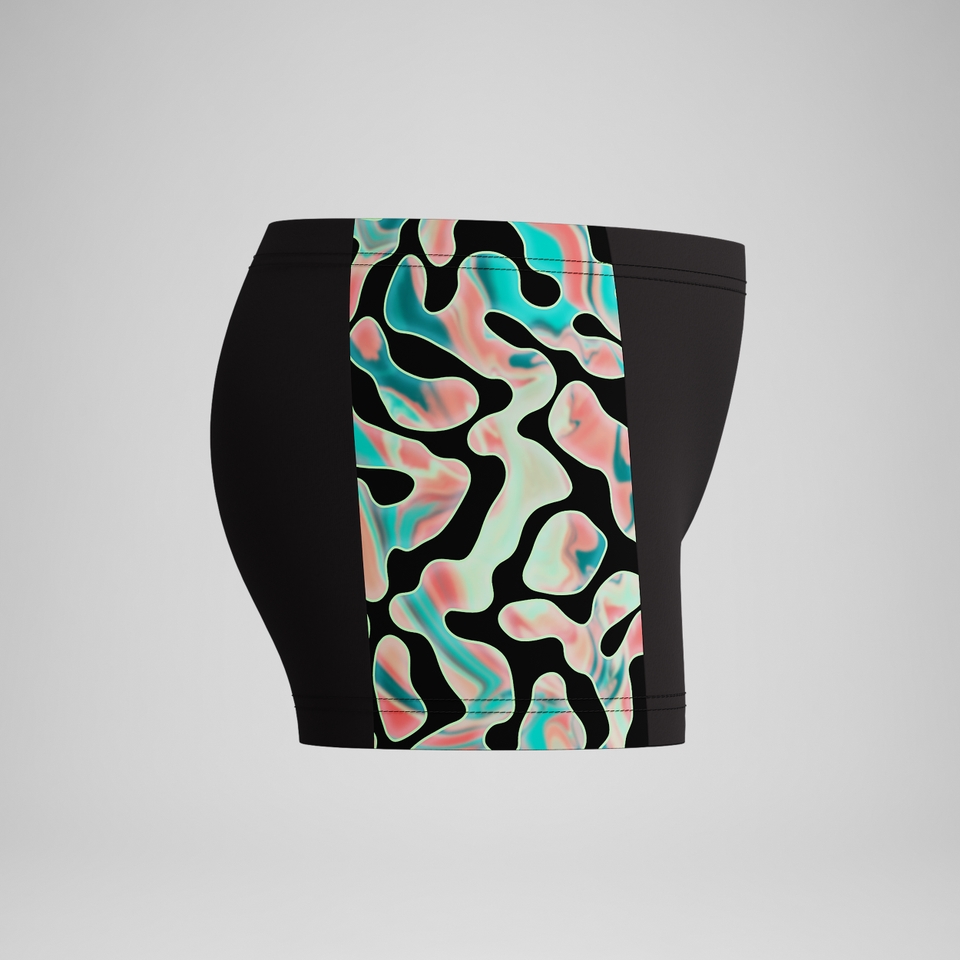 Boys Panel Aquashort Black/Orange