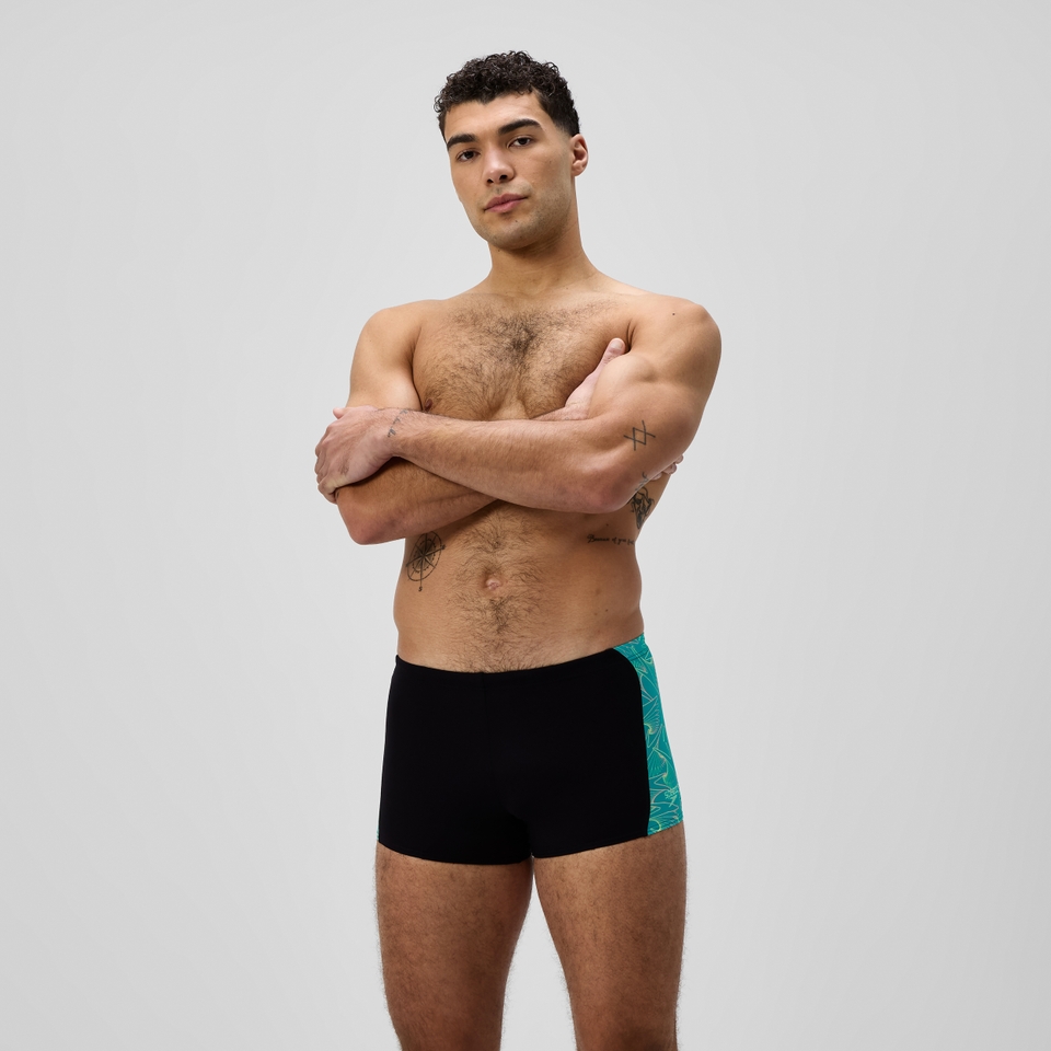 Men's Hyperboom Panel Aquashort Black/Turquoise