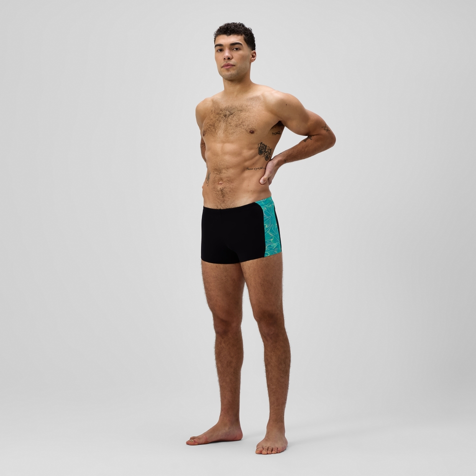 Men's Hyperboom Panel Aquashort Black/Turquoise