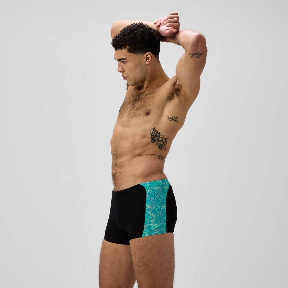 Men's Hyperboom Panel Aquashort Black/Turquoise