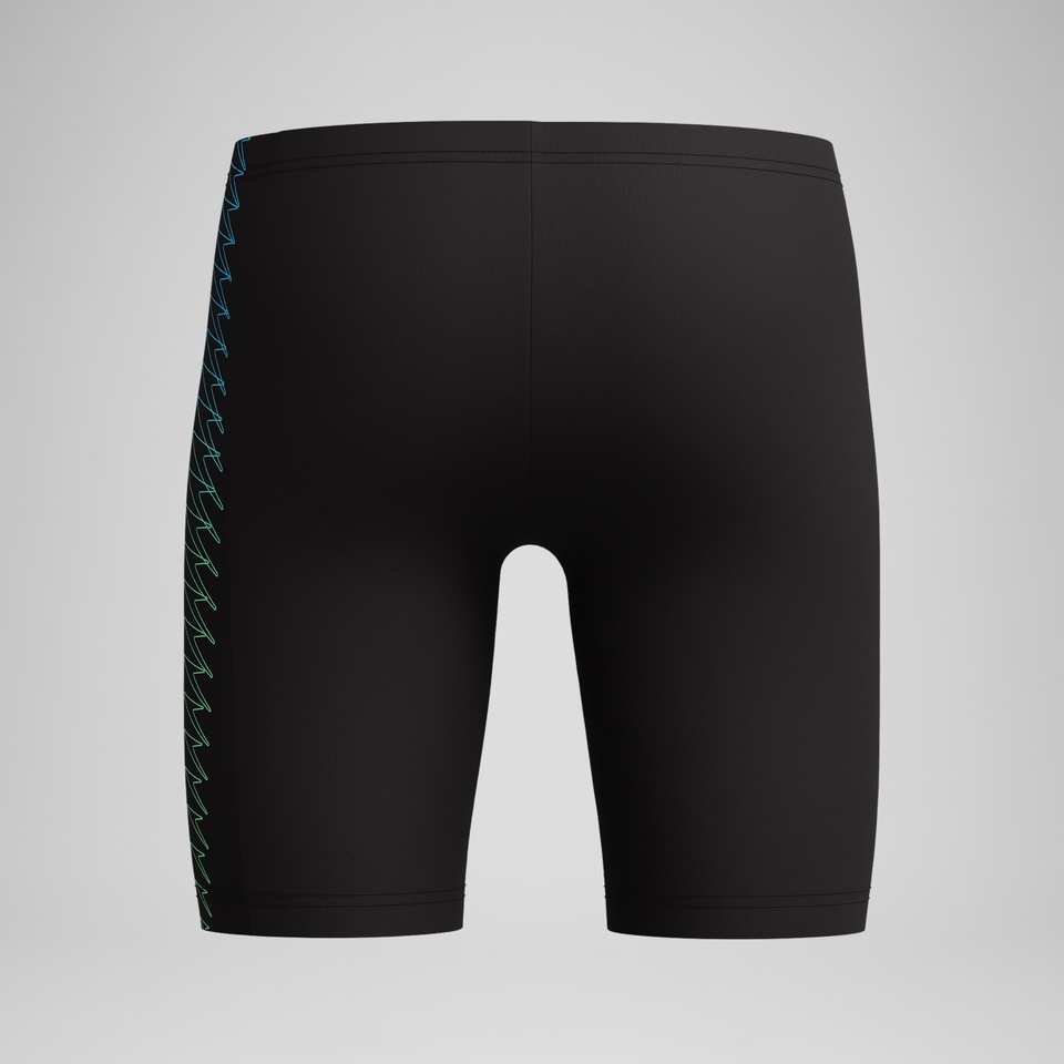 Boys Plastisol Placement Jammer Black/Green