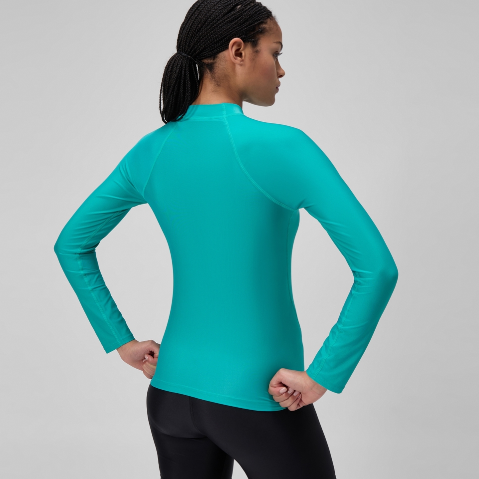 T-shirt rashguard Femme à manches longues turquoise