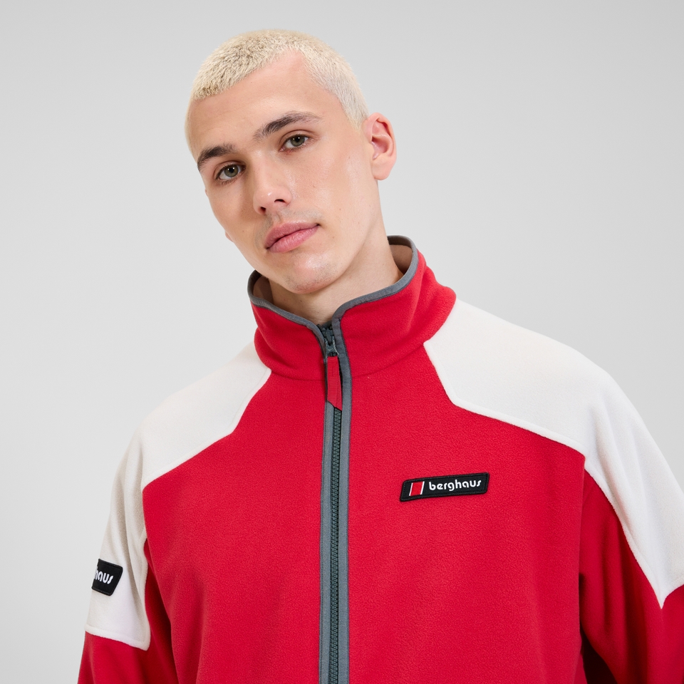 Unisex 1997 Fleece Jacket - Red/Natural