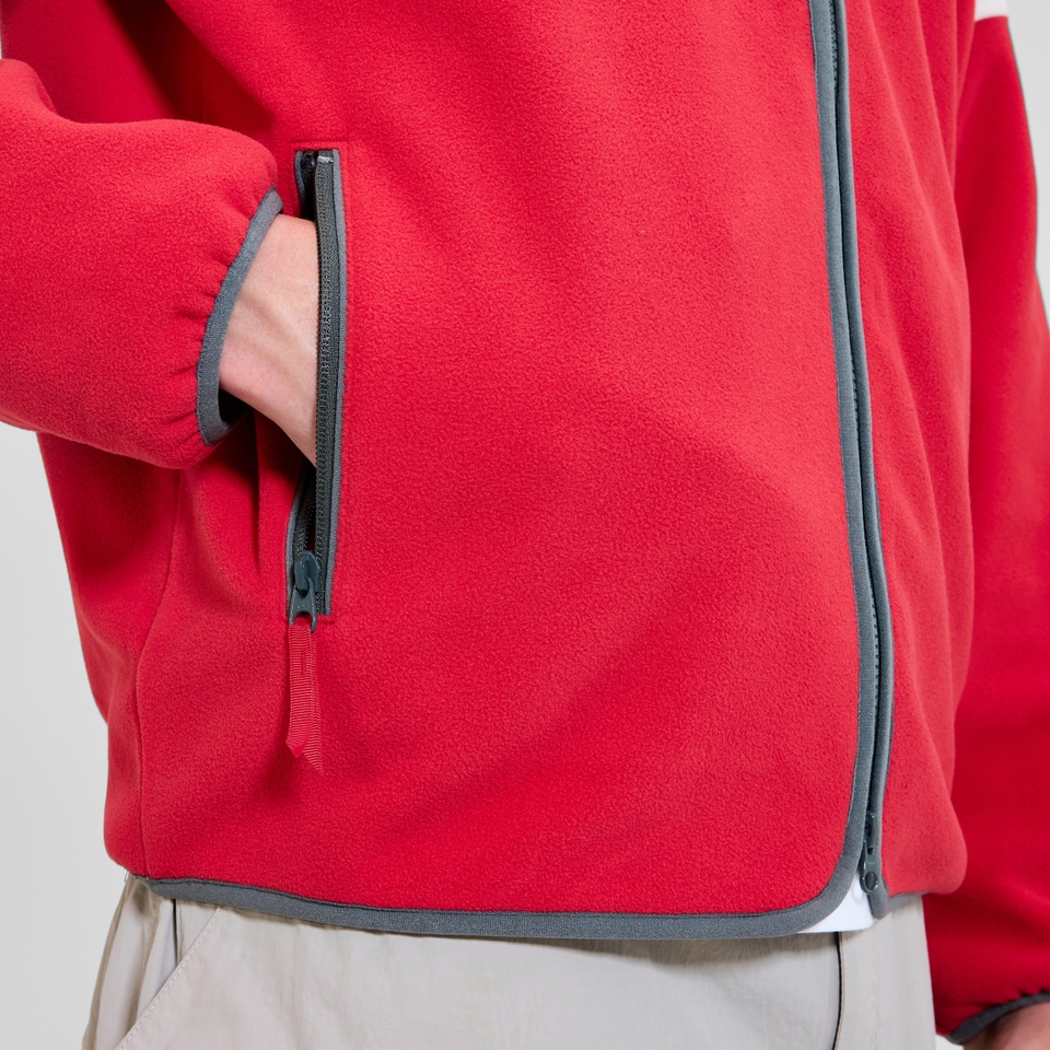 Unisex 1997 Fleece Jacket - Red/Natural