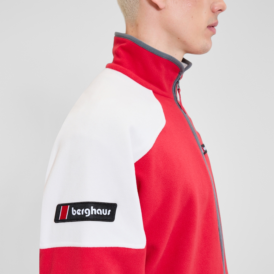 Unisex 1997 Fleece Jacket - Red/Natural