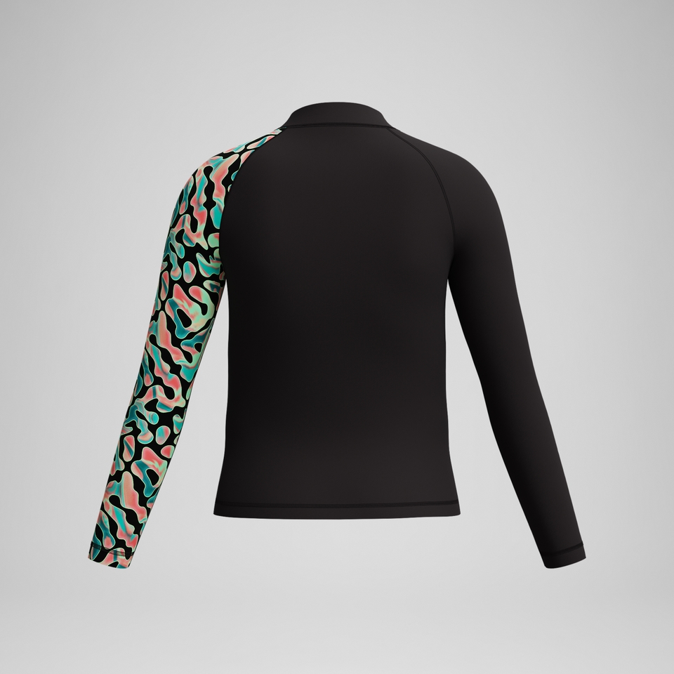 Boys Long Sleeve Rashguard Black/Orange