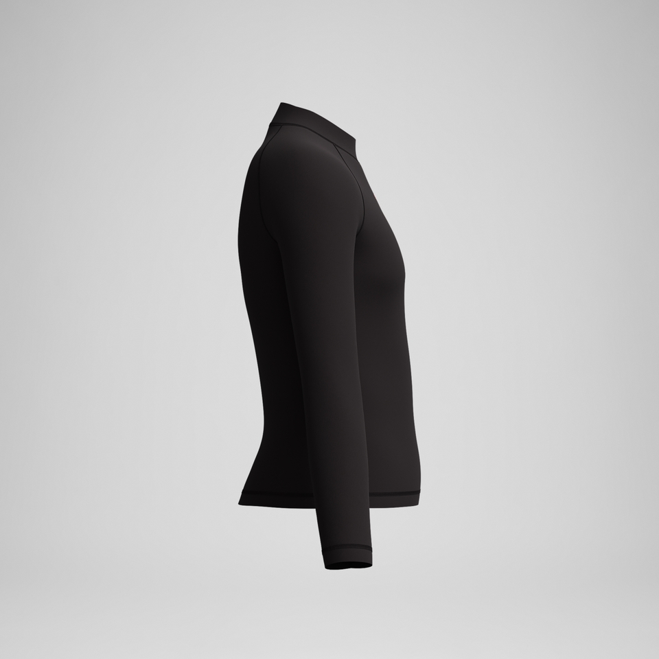 Boys Long Sleeve Rashguard Black/Orange