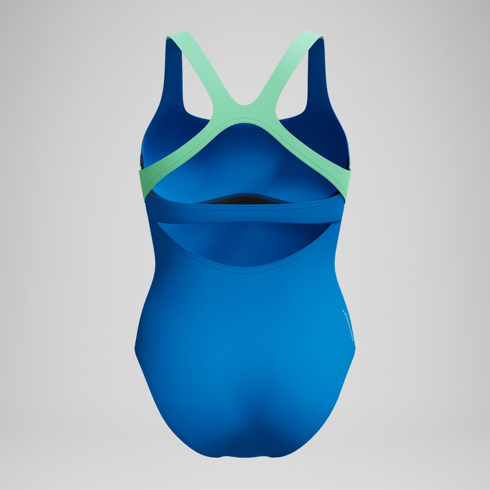 Women's Flex Band with Built in Swim Bra Swimsuit Blue/Turquoise