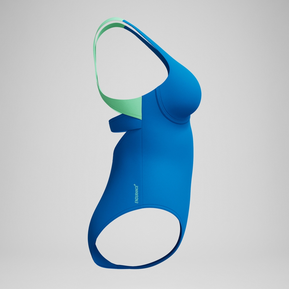 Women's Flex Band with Built in Swim Bra Swimsuit Blue/Turquoise