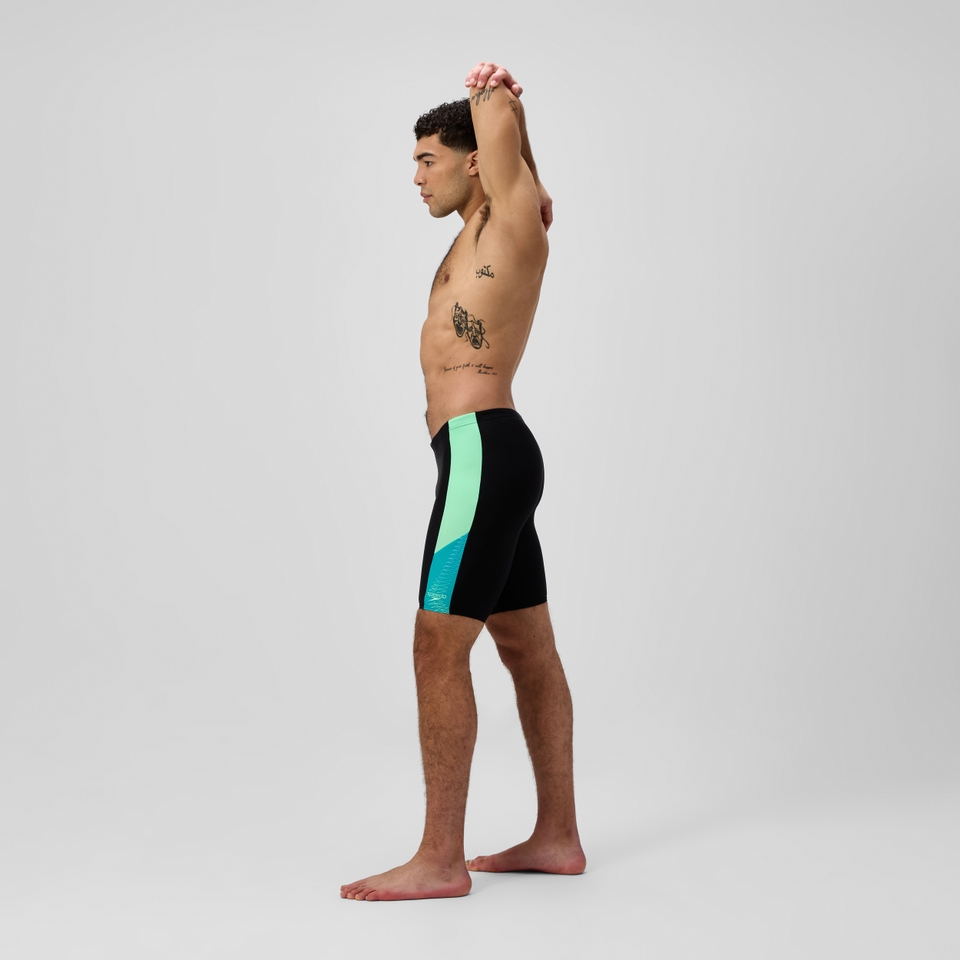 Men's Dive Panel Jammer Black/Turquoise