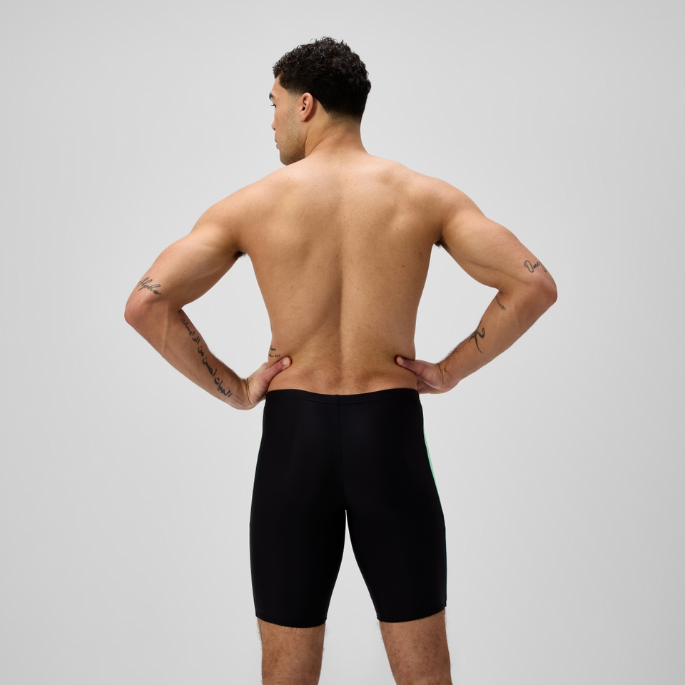 Men's Dive Panel Jammer Black/Turquoise