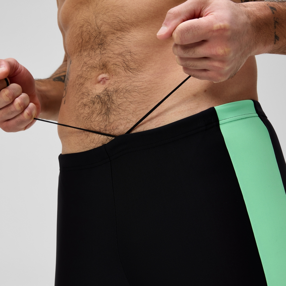 Men's Dive Panel Jammer Black/Turquoise