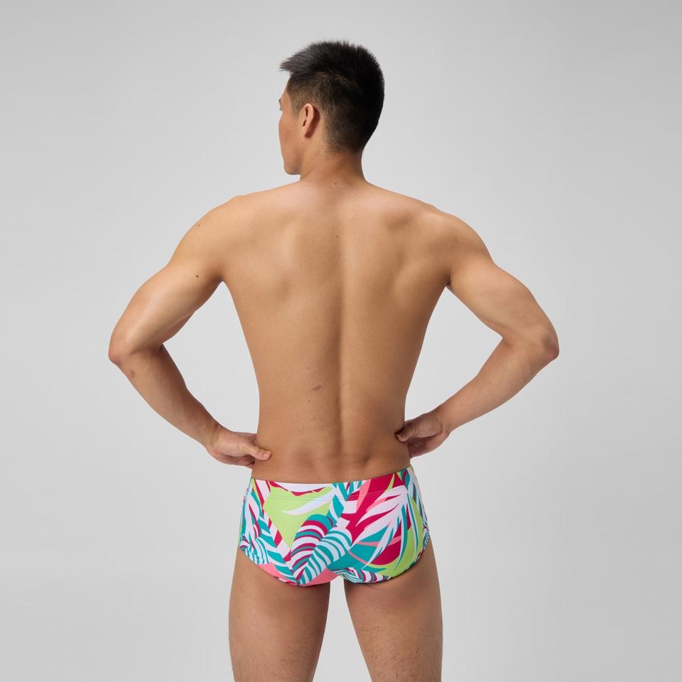 Men's Club Training Printed 13.5cm Brief Yellow/Green