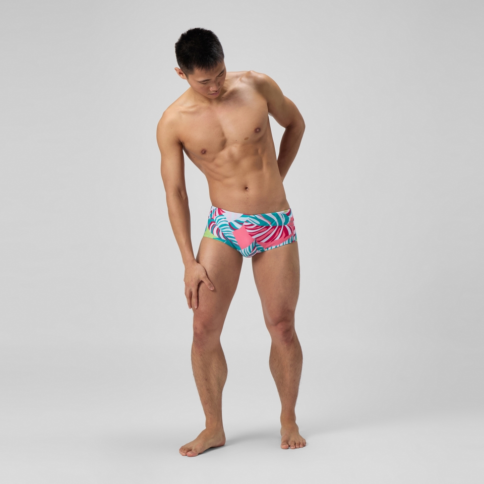 Men's Club Training Printed 13.5cm Brief Yellow/Green
