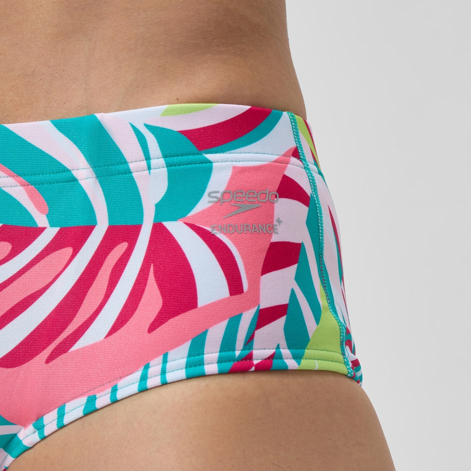 Men's Club Training Printed 13.5cm Brief Yellow/Green