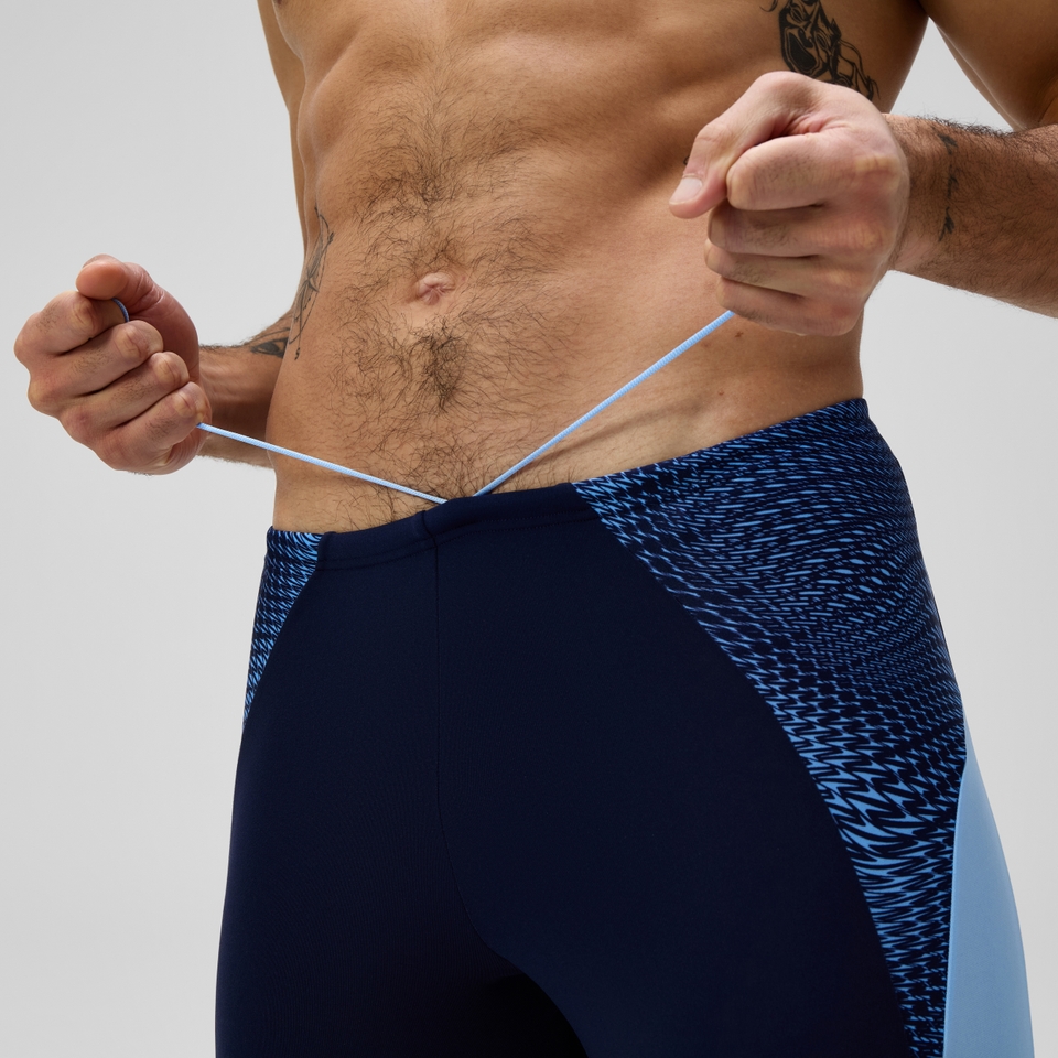 Herren Endurance+ MAX mittellange Splice Schwimmhose Marineblau/Blau