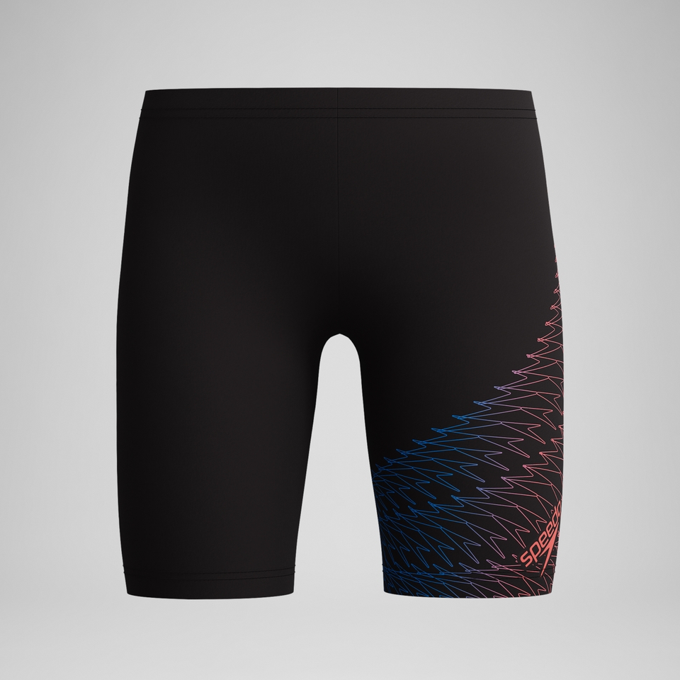 Jungen Medley Schwimmhose mit Logo Schwarz/Orange