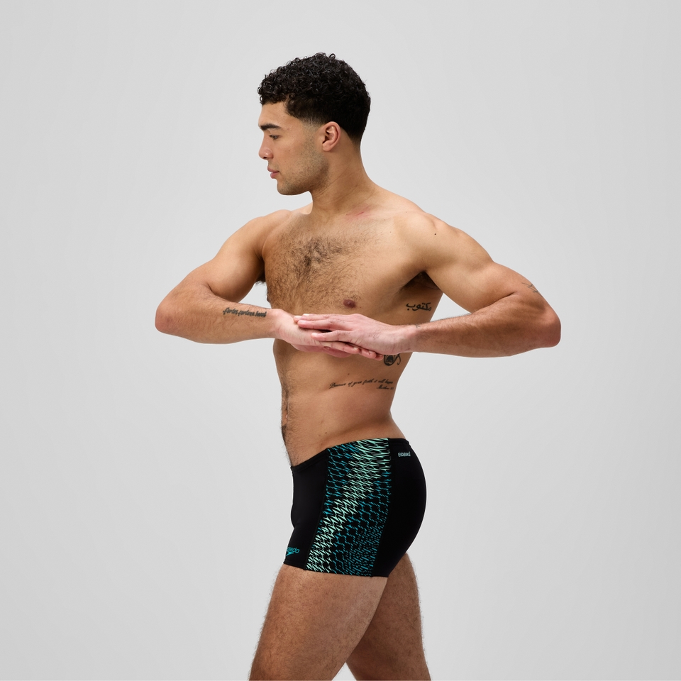 Men's Endurance+ MAX Tech Panel Aquashort Black/Turquoise