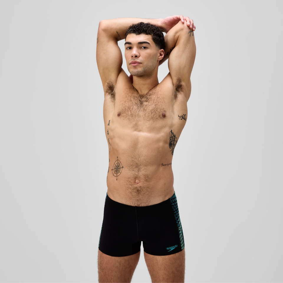Men's Endurance+ MAX Tech Panel Aquashort Black/Turquoise