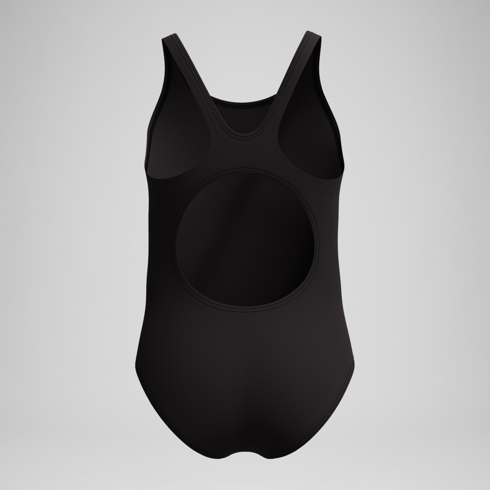 Girls Placement Muscleback Swimsuit Black/Peach